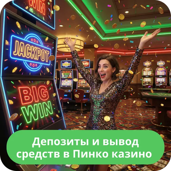 Депозиты и вывод средств в Пинко казино